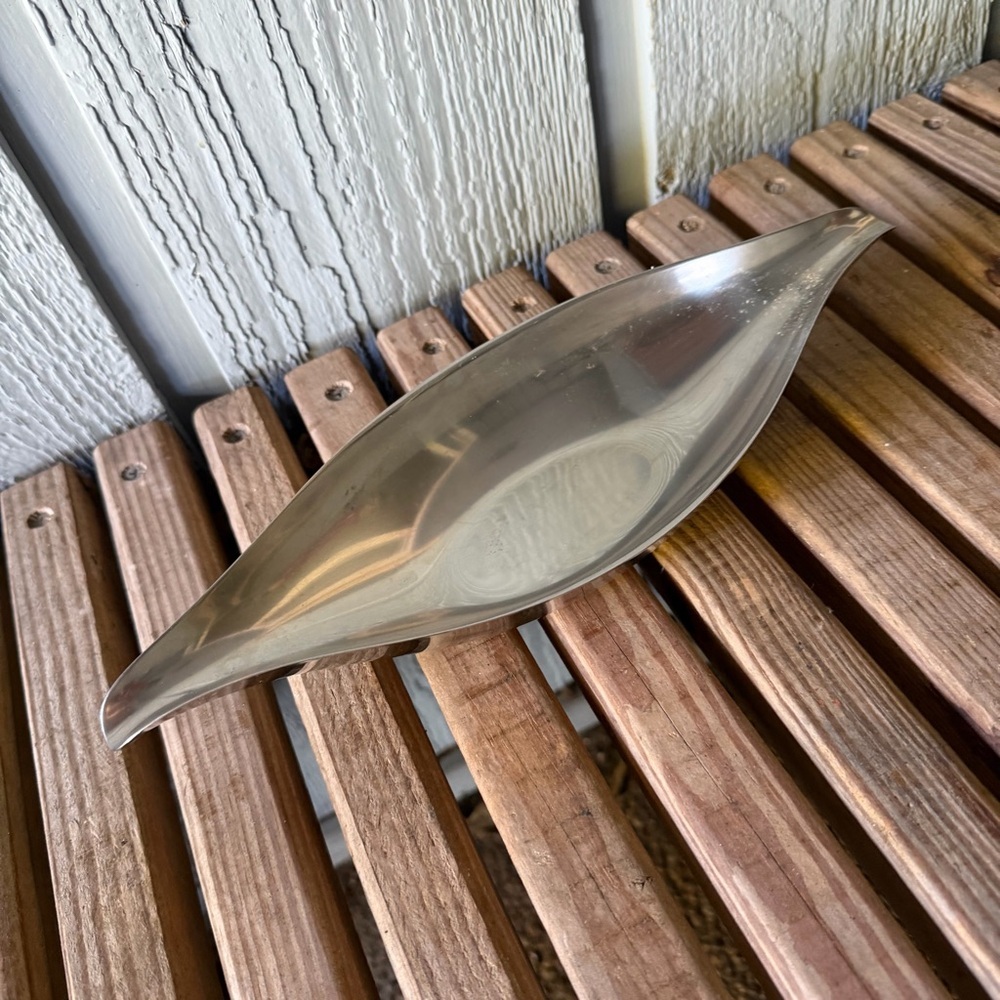 Stainless Steel Ladle Midcentury Modern MCM VTG Dish Boat Germany WMF Silver
